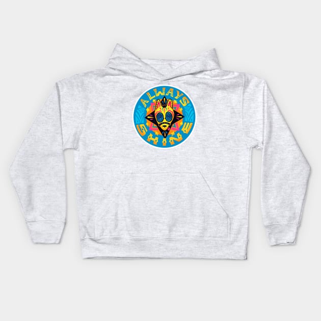 Always Shine Kids Hoodie by Inkbyte Studios